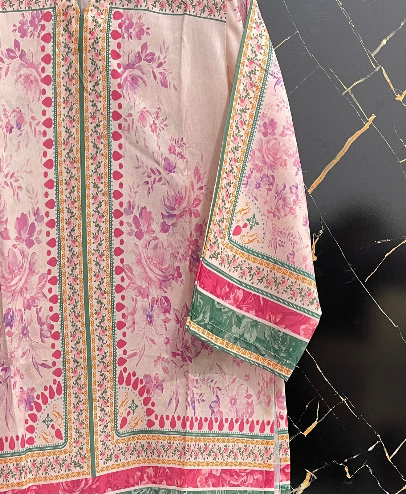 BH-TEXTILE SWISS lawn printed stitch 2pc