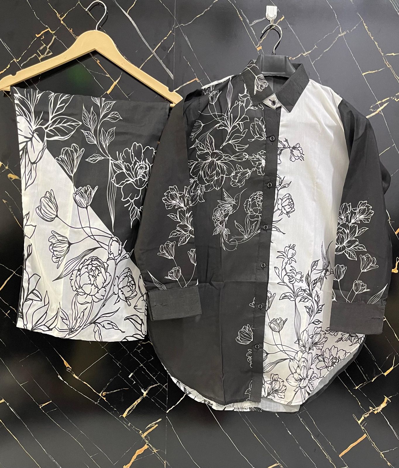 BH-TEXTILE SWISS lawn printed stitch 2pc