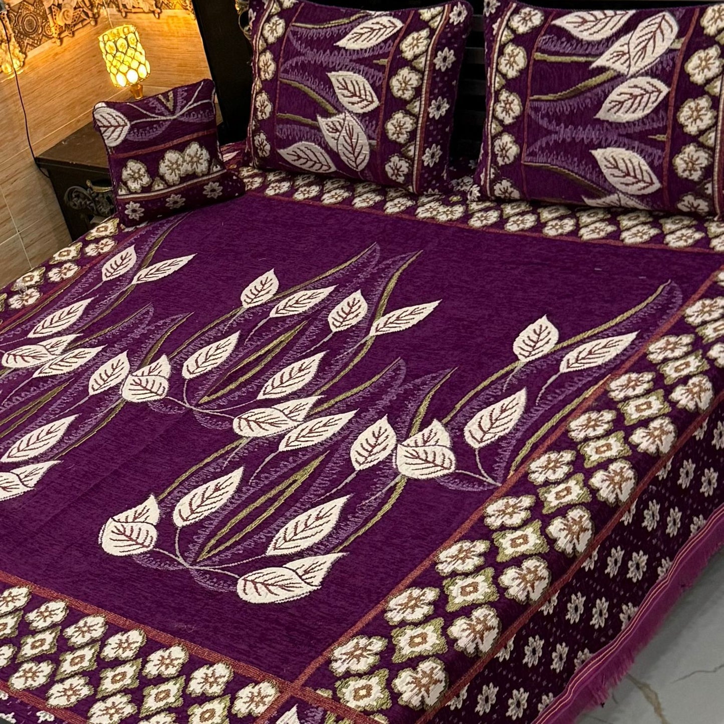 4Pc Velvet Jaquard Bedsheet