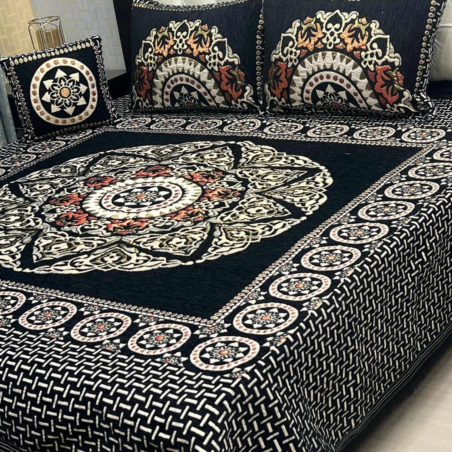 4Pc Velvet Jaquard Bedshee