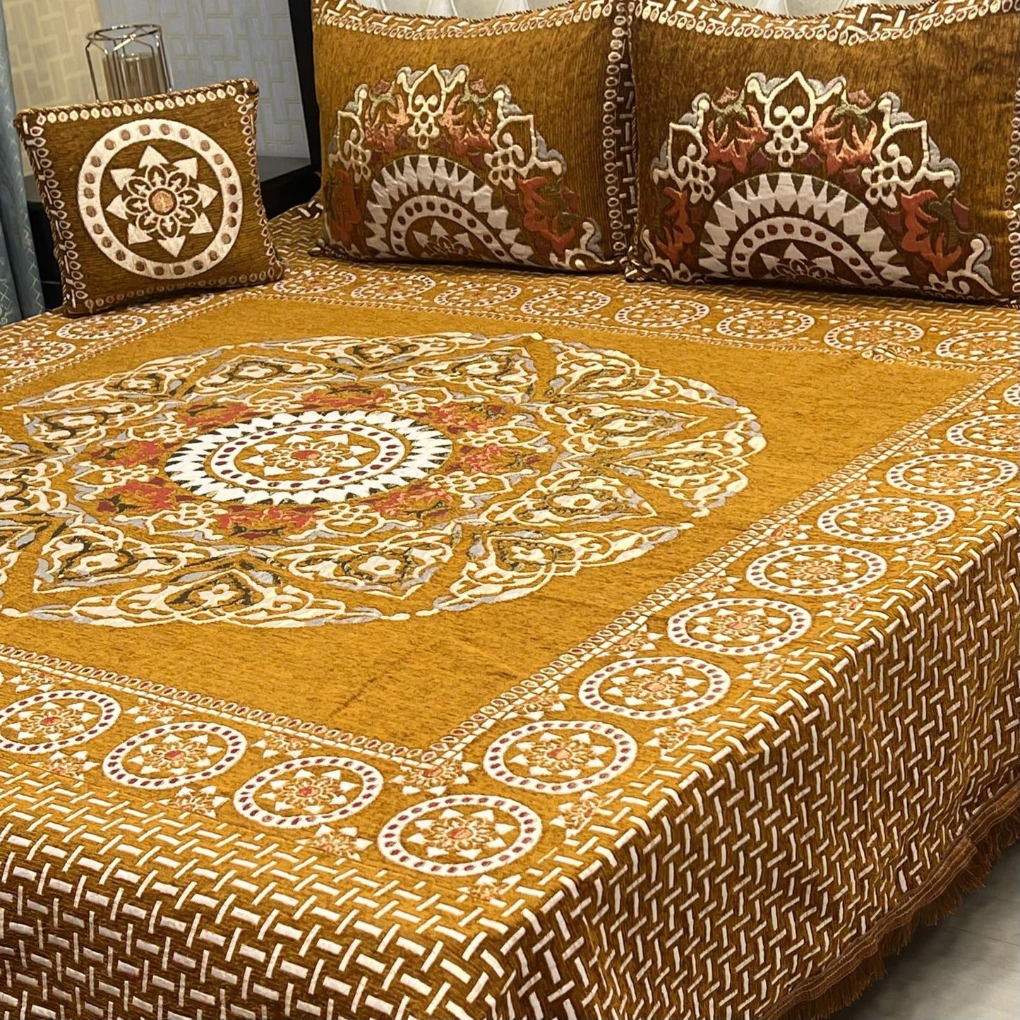 4Pc Velvet Jaquard Bedshee