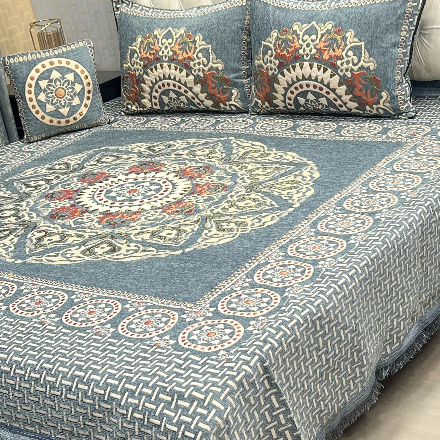 4Pc Velvet Jaquard Bedshee