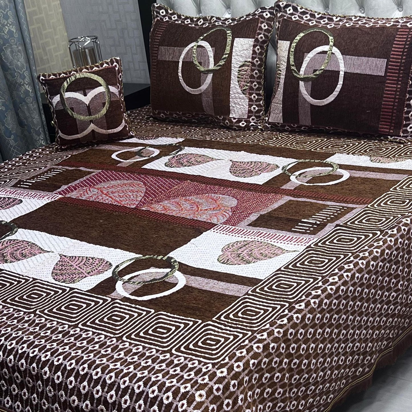 4Pc Velvet Jaquard Bedsheet