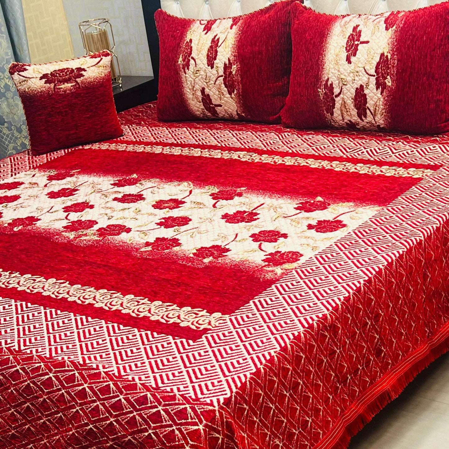 4Pc Velvet Jaquard Bedsheet
