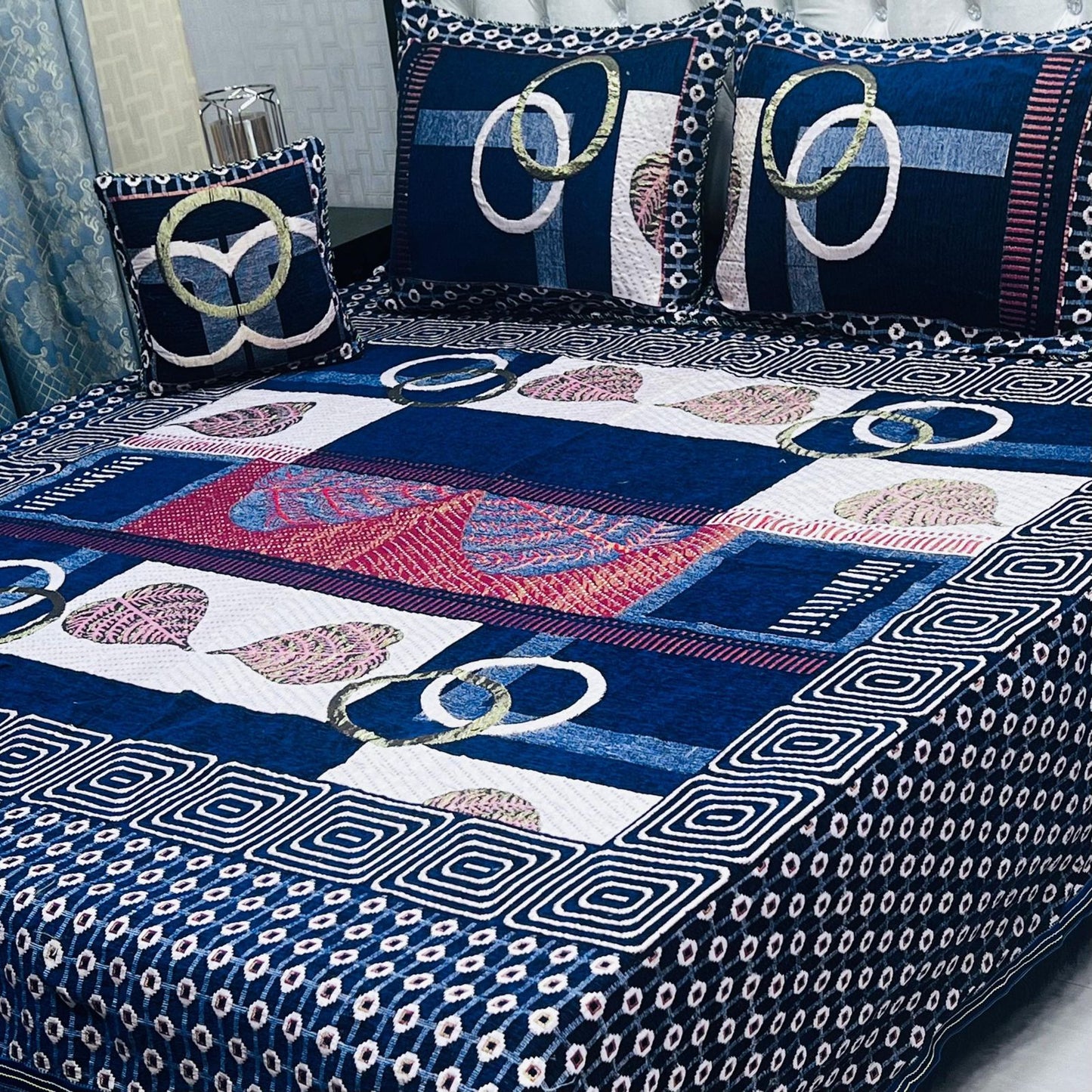 4Pc Velvet Jaquard Bedsheet