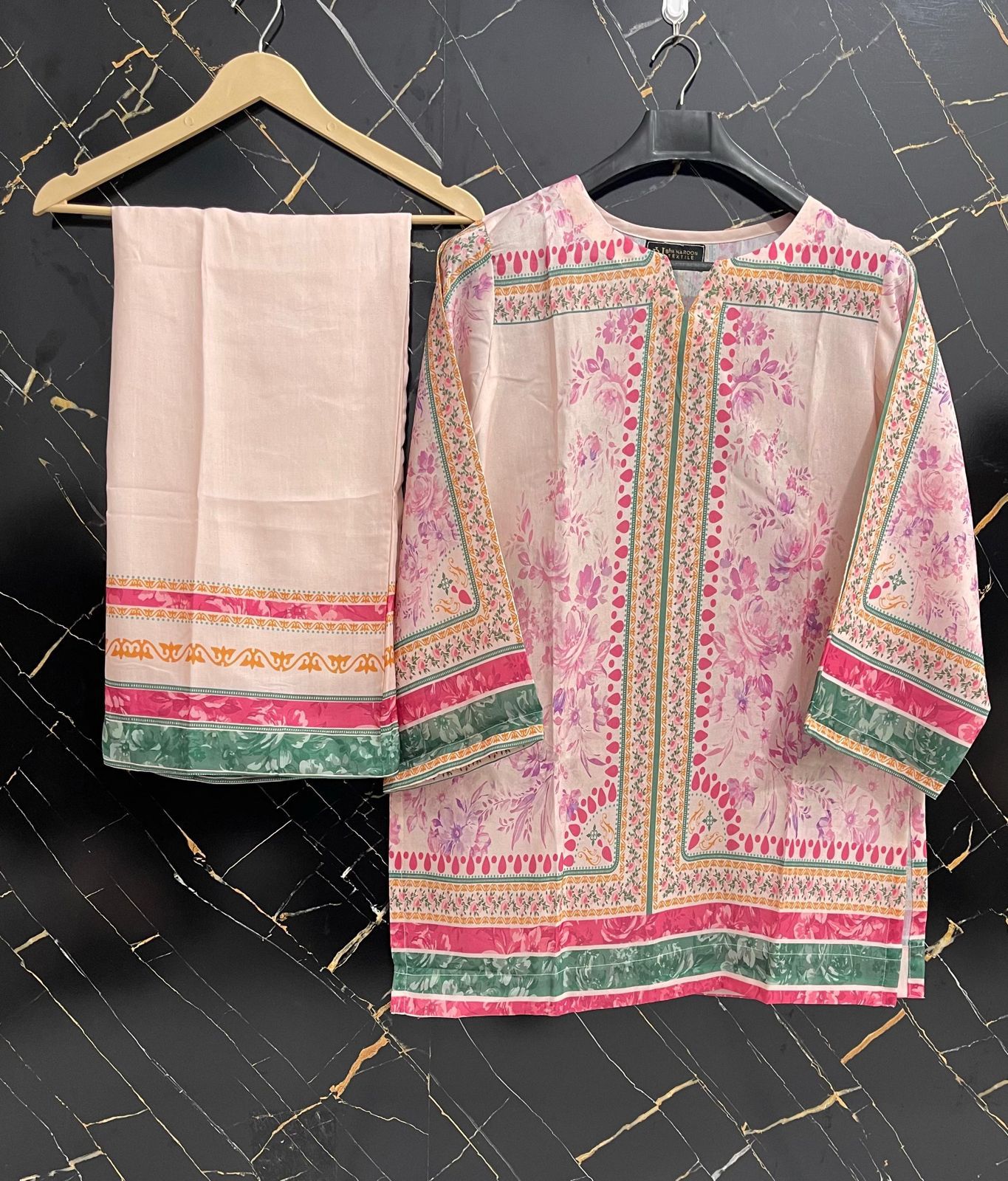 BH-TEXTILE SWISS lawn printed stitch 2pc