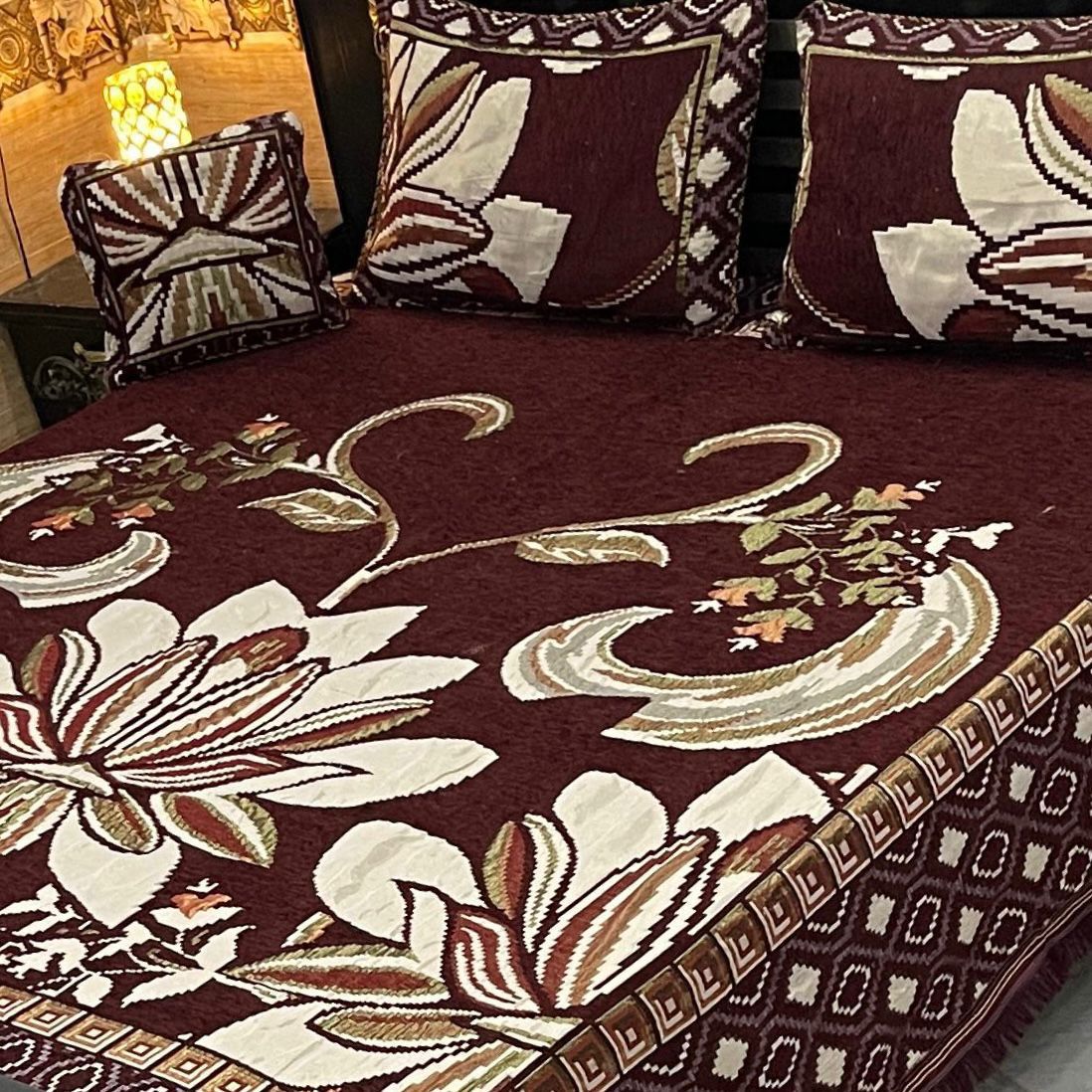 4Pc Velvet Jaquard Bedsheet