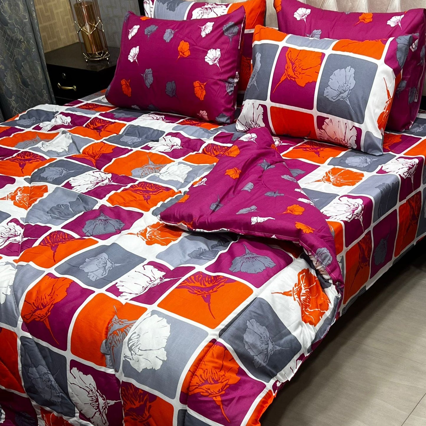 3D-Crystal cotton Bedsheets